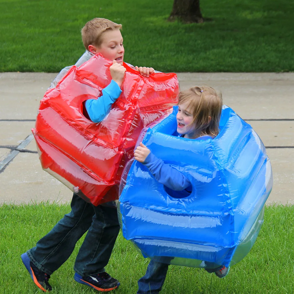 Outdoor Toys Inflatable Bucket Funny Sports Game Body Bumper For Kids Children - £31.43 GBP
