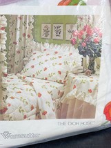 Vintage Wamsutta Christian Dior Rose KING FLAT Sheet 1980s New Ultracale... - £31.55 GBP