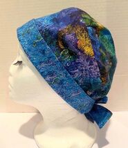 Tie on Scrub Hat Under The Sea, Seahorses, Healthcare, Food Service, MD,... - $19.80