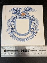 19th Siècle Aigle 13 Star Bouclier Lustré 5.5 Inch Carré Blanc Rouge Ble... - $1,765.77 MXN