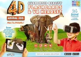 Utopia 360 4D+ Animal Zoo Augmented Reality Bundle - VR Headset, Flashca... - $10.35