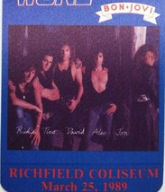 Bon Jovi Backstage Concert Pass Band Photo Original 1989 Hard Rock Music Promo - £13.22 GBP