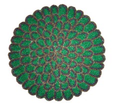 Hand Beaded And Glass &amp; synthetic Beads Round Placemats chargers Table m... - £26.17 GBP