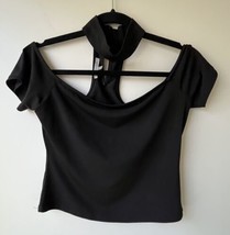 Charlotte Russe Women&#39;s Black Mockneck Crop Top SZ S - $11.87