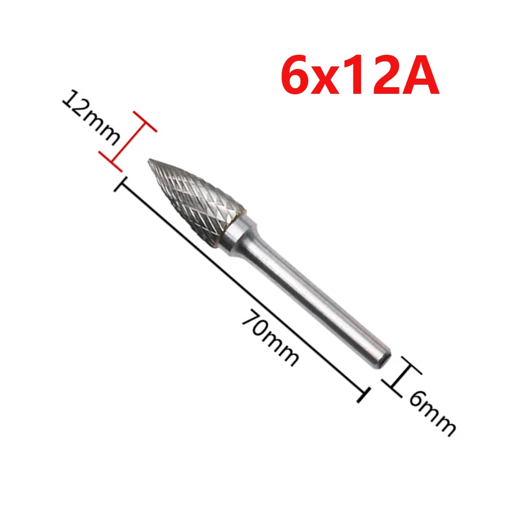 6mm Shank 1 pc Tungsten Carbide Milling Cutter Rotary Tool Burr Double G... - $215.77