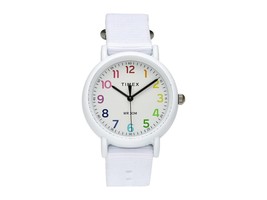 Timex Weekender® 34mm Rainbow Dial Fabric Strap Watch White One Size - £118.12 GBP