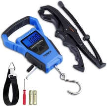 RUNCL 50kg Waterproof Fishing Scales Digital with Fish Grip Ruler For Lu... - $56.19