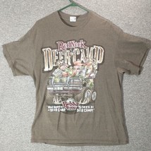Redneck Deer Camp Shirt XL It&#39;s a BUBBA THANG What Happens at Camp Stays - $9.89
