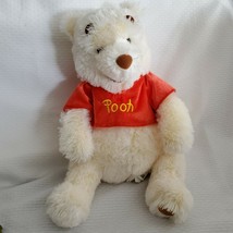 Authentic Winnie the Pooh Disney Store Exclusive Original Fuzzy Red Shirt Plush  - £47.76 GBP