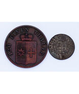 Menge Von 2 Deutsche States Münzen 1830 - 1867 Württemberg Und Waldeck-P... - $1,331.12 MXN