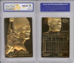 1996 Basketball Michael Jordan Flair Showcase 23K Gold Insert Card Graded 10 - £10.58 GBP