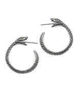 Alchemy Gothic E403  The Sophia Serpent Earrings Snake Hoop - $50.85 CAD