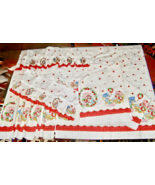 VINT. 6-PC. STRAWBERRY SHORTCAKE + BLUEBERRY MUFFIN CURTAINS + RUFFLED V... - $123.75