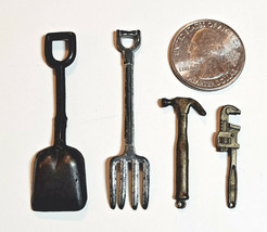 Vintage 4-PC Lot Gumball Miniature Metal And Plastic Toy Tools - £9.44 GBP