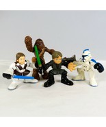 Star Wars Galactic Heroes PVC Figures Lot Chewbacca Stormtrooper Luke Ob... - £7.62 GBP