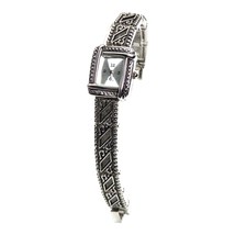 Charter Club Dark Silver Metal Art Deco 24.3mm Bezel Women&#39;s Wrist Watch... - $18.80
