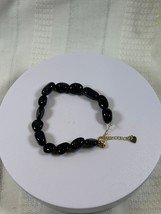 (#187) - BLACK GOLDSTONE CRYSTAL ADJUSTABLE BRACELET - NEW - $279.58 MXN