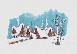 Winter Village Cross Stitch house pattern pdf - Cozy Winter embroidery v... - $15.69