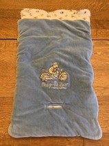 Harley Davidson Baby Boy Blue Infant Bunting Bag Born To Ride Zip Snuggie Logo - £27.87 GBP