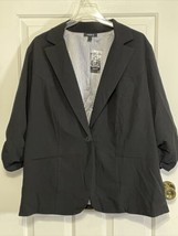 Torrid Blazer  Jacket Women’s Plus Size 3 US 3X Black  3/4 Sleeve Stretch - £32.85 GBP