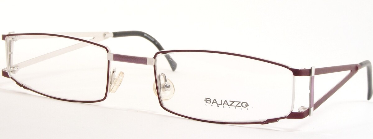 Vintage BAJAZZO CANDY Fe Bordeaux/Argent/Rose Unique Rare Lunettes 52-19... - $156.14