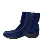 Clarks Aahlyn Chelsea Ankle Boot Blue Suede Leather Side Zip Womens Size... - $49.37 CAD