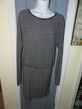 Michael Kors Knit Black Striped Long Sleeve Dress Size XXS Women&#39;s EUC - £31.39 GBP