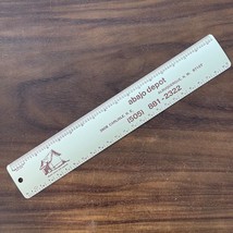 Vintage 12 inch Ruler Abajo Depot Albuquerque, NM Window Shade Metal Ruler - $29.69