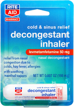 Rite Aid Nasal Decongestant Inhaler - 0.007 Oz | Nasal Congestion Relief | Nasal - £7.90 GBP