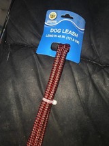 Red &amp; Black 48 in.x 3/8 in. Sturdy Rope-like Dog Leash w/2 in. Swivel Cl... - $14.74