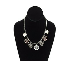 Premier Designs Chain Necklace Love Heart Rolo Silver Tone - £12.42 GBP