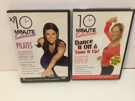 10 Minutes Solution 2 DVDs Pilates and Dance it off &amp; Tone it up - £4.64 GBP
