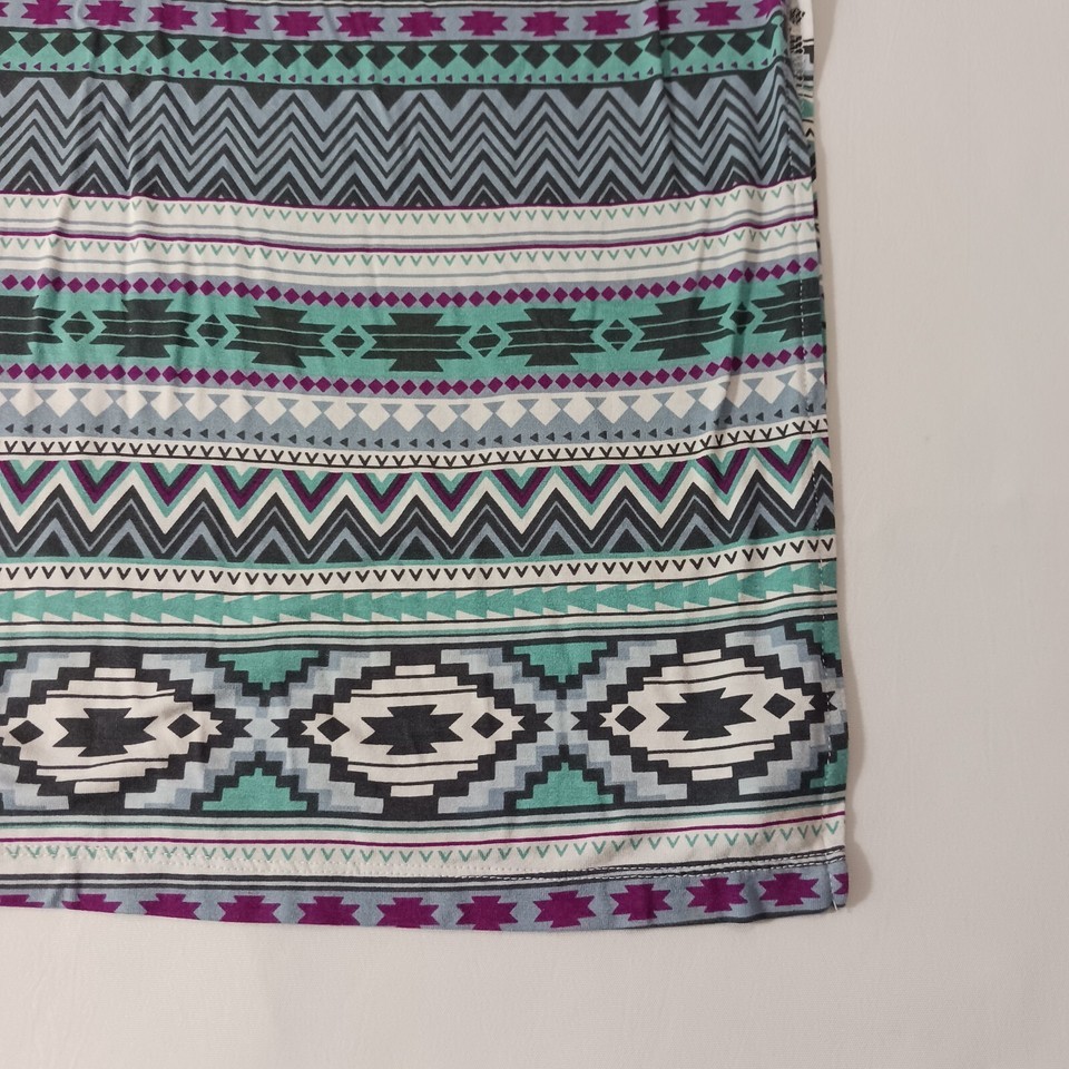 CATO RN#37080 Women's Green Multicolor Geometric Elastic Waist Long Skirt 14/16W Item image 8