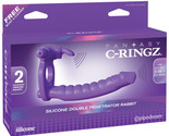 Fantasy C-ringz Silicone Double Pene Rabbit - Purple - $63.99
