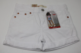 Levi&#39;s Girlfriend Shorty Short Women&#39;s Denim Shorts WHITE Size 8 Regular... - £18.97 GBP