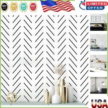 Versatile Black &amp; White Herringbone Self-Adhesive Wallpaper – 17.7 x 78.... - $17.20 CAD