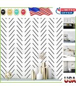 Versatile Black &amp; White Herringbone Self-Adhesive Wallpaper – 17.7 x 78.... - $17.20 CAD