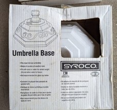 Syroco Umbrella Stand Base Made In The USA Fillable Water Sand White Scr... - $49.38