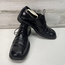 Kenneth Cole Merge Men&#39;s Black Leather Dress Shoes Lace Up Oxfords Size 9.5 - $24.15