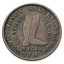 1837 Hard Times Token, New York, N.Y. Henry Anderson, HT-219 in AU Condi... - £74.31 GBP