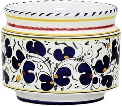 Cachepot Planter Vase ORVIETO ROOSTER Deruta Majolica Cylindrical Cover Small - £174.84 GBP