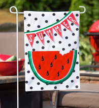 Summer Watermelon Burlap Garden Flag-2 Sided Message, 12.5&quot; x 18&quot; - £19.24 GBP