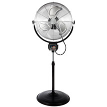 Optimus 20&quot; Industrial Grade HV Oscillating Stand Fan w Chrome Grill - £109.86 GBP