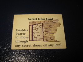 1980 TSR D&amp;D: Dungeon Board Game Piece: Treasure 1st Level Card- Secret ... - $1.00