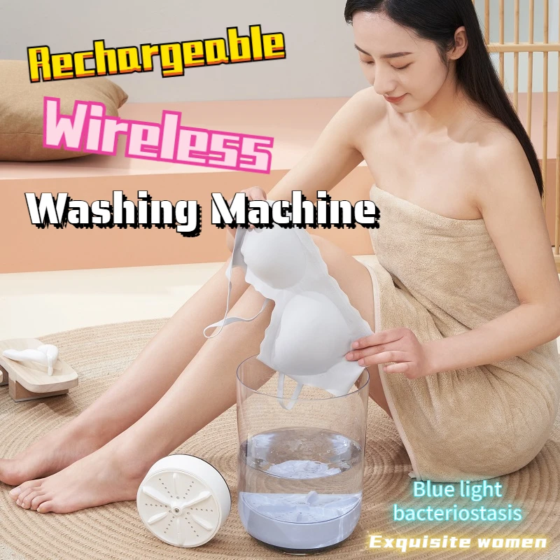 Mini Portable Washer Rechargeable Foldable Washer Automatic Induction Un... - $92.31+