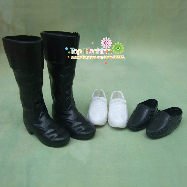 Free Shipping 3pair/lot Boots Shoes for Barbie Doll Boy Friend Ken Doll Shoes - $7.77