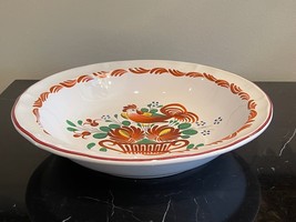 St Clement French Pottery Rooster Design 11 3/4&quot; Serving Bowl - £76.62 GBP
