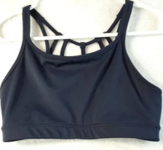 Athleta Sports Bra Women XS Dark Navy Blue Polyester Spaghetti Straps Round Neck - £11.36 GBP