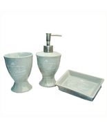 Ceramic Set Le bain Paris Lotion Soap Dispenser Pump Perfume Bottle Tumb... - £31.59 GBP