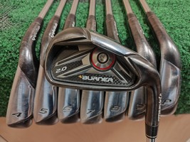 Taylormade Burner 2.0 Black Golf Iron Set 3-PW Steel Shaft Stiff Flex - $360.05